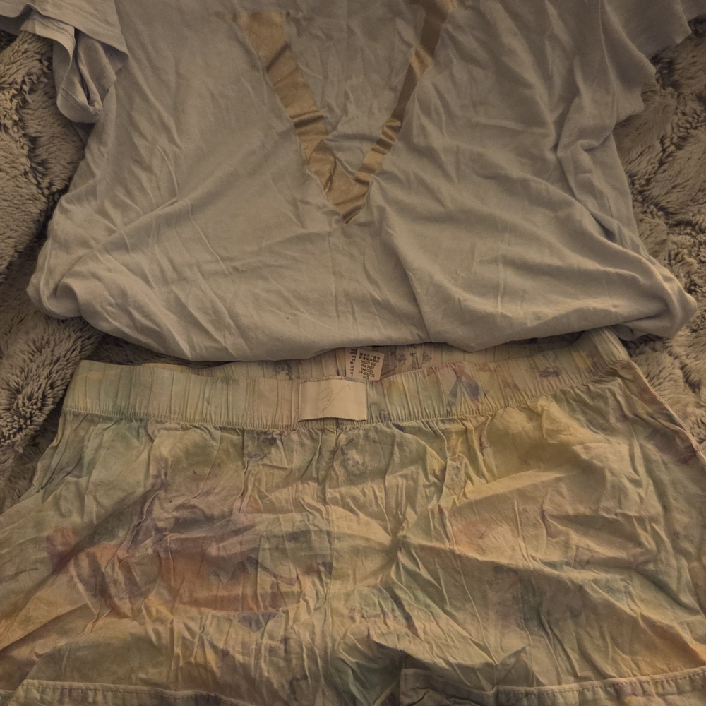 Victoria's Secret Pastel Tie-Dye Pajama Set